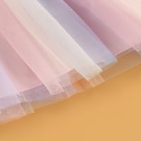 1-Години Девојчиња Принцеза Фустан Без Ракави Лак Виножито Боја Туту Фустан Летен Партиски Фустан