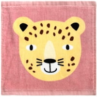 Леопард Деца 2-Парче Бања Пешкир И Миење Крпа Во Собата, Памук, Розова, Вашата Зона
