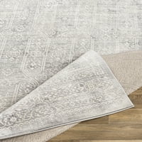 Уметнички ткајачи Роми Дамаск област килим, сива, 5'3 7'1