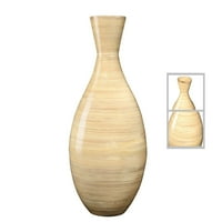 Вилацера рачно изработена 24 ”висока природна вазна од бамбус