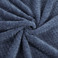Единствени поволни цени Цврсто плетено плетено ќебе, близнак, сина боја