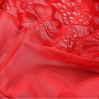 Жени Врвови Мода Атракција Чипка Перспектива Со Сребрена Долна Облека Долна Облека Црвена 2XL