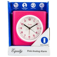 Акционерски молчен метеж аналоген алармен часовник, розова
