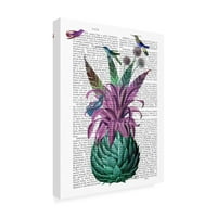 Фабна фанки „Тропски артишок книга печати“ платно уметност