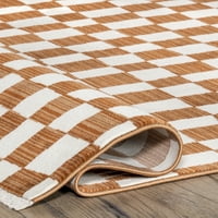 Нулум Доминик Апстрактна карирана раб, килим, 8 '10' 2