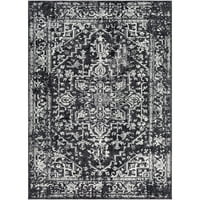 Уметнички ткајачи Харпуп Медалјон област килим, црна, 5'3 7'3