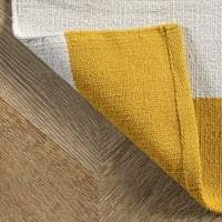 килим на подрачјето на памук од нулом Грасен, 4 '6', жолта