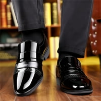 Јолај Мода Лето И Aut Мажи Кожени Чевли Со Ниски Потпетици Зашилен Прст На Деловна Едноставна Цврста Боја