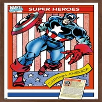 Марвел Тргување Картички - Капетан Америка Ѕид Постер, 22.375 34 Врамени