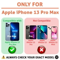 TalkingCase Тенок Случај За Apple iPhone Pro Max, Челик Решетки Печатење, Лесен, Мек, САД