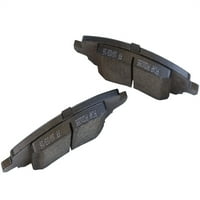 Autoshack предни сопирачки перформанси перформанси керамички влошки за ротори Возач и замена на патнички страни за Крајслер
