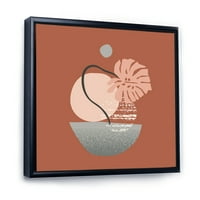 Дизајн на 'Апстрактни форми на геометрија и тропски палм лисја IV' модерна врамена платна wallидна уметност печатење